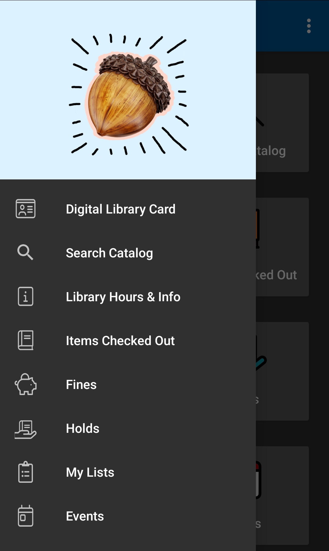 app drawer menu