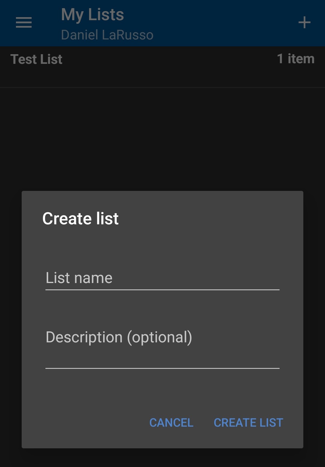 create list