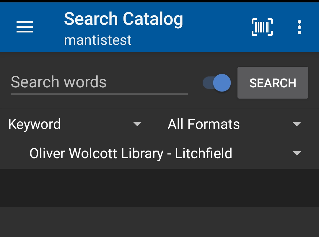 catalog search form