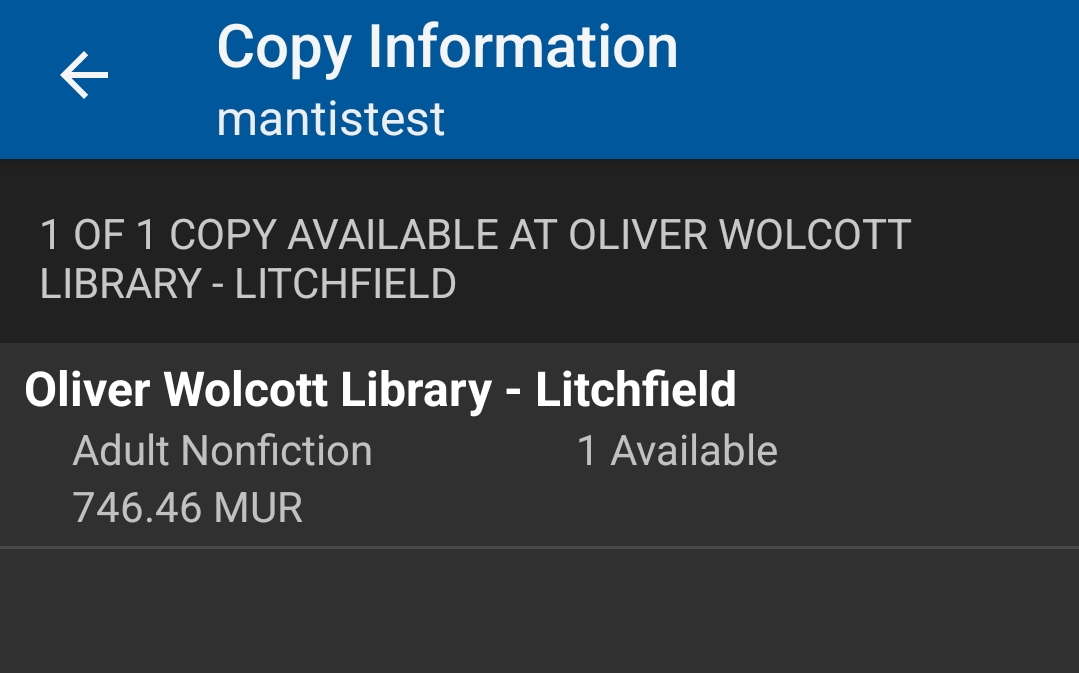 copy information screen