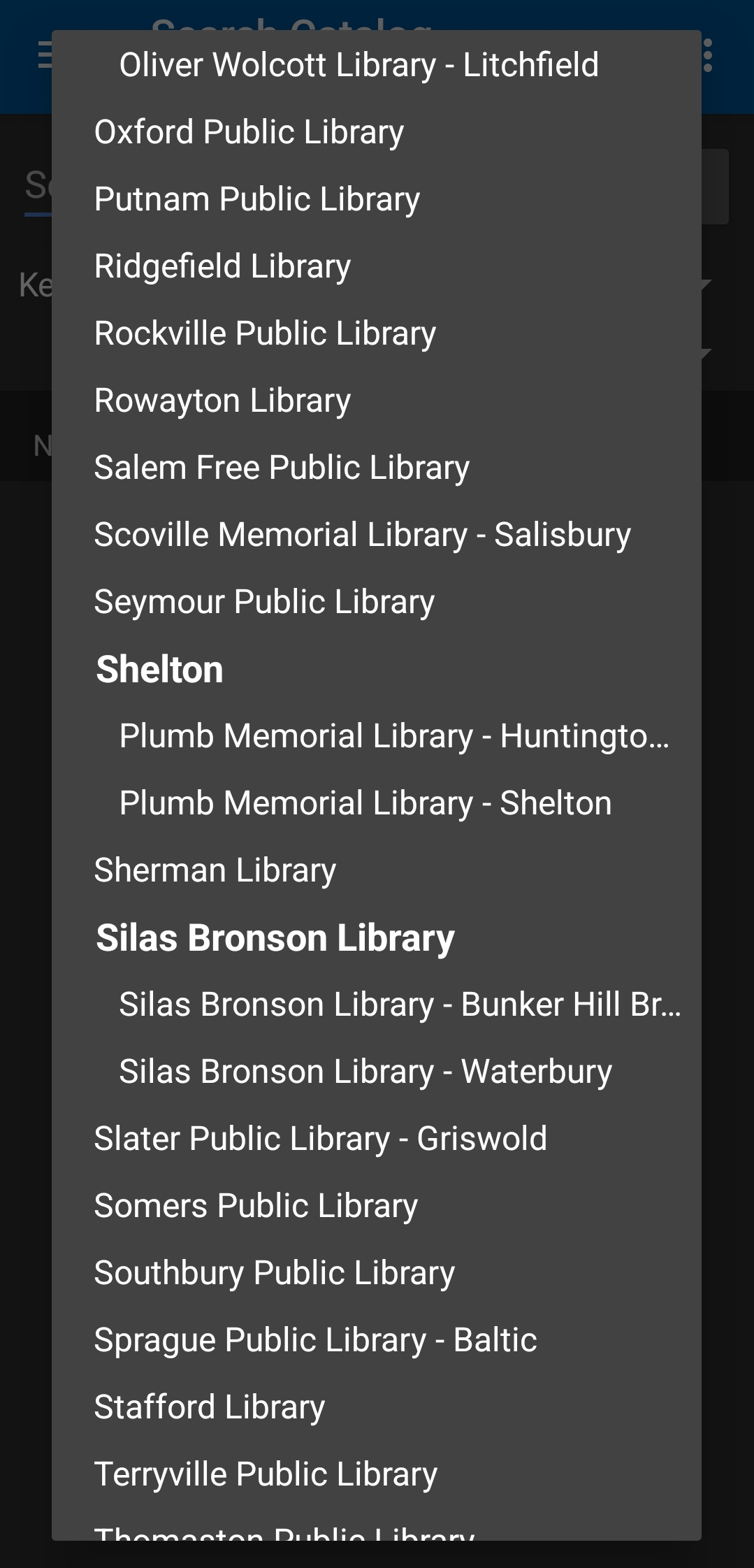 library selector