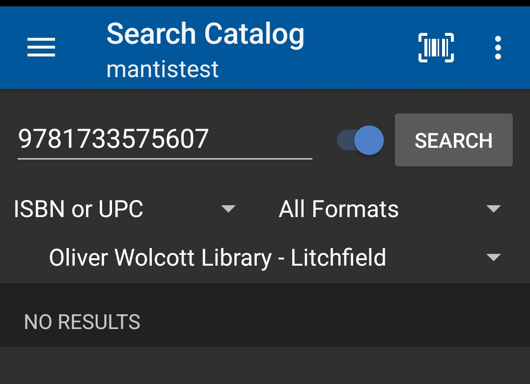 search by isbn or upc