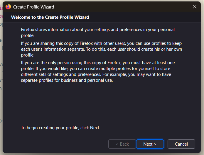 firefox setup wizard