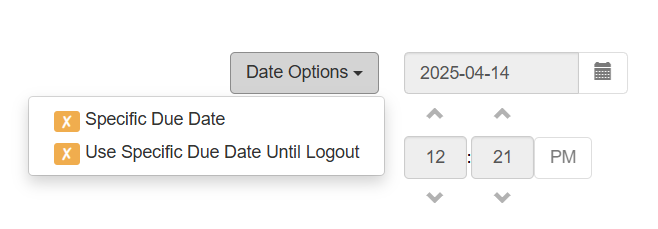 specific due date