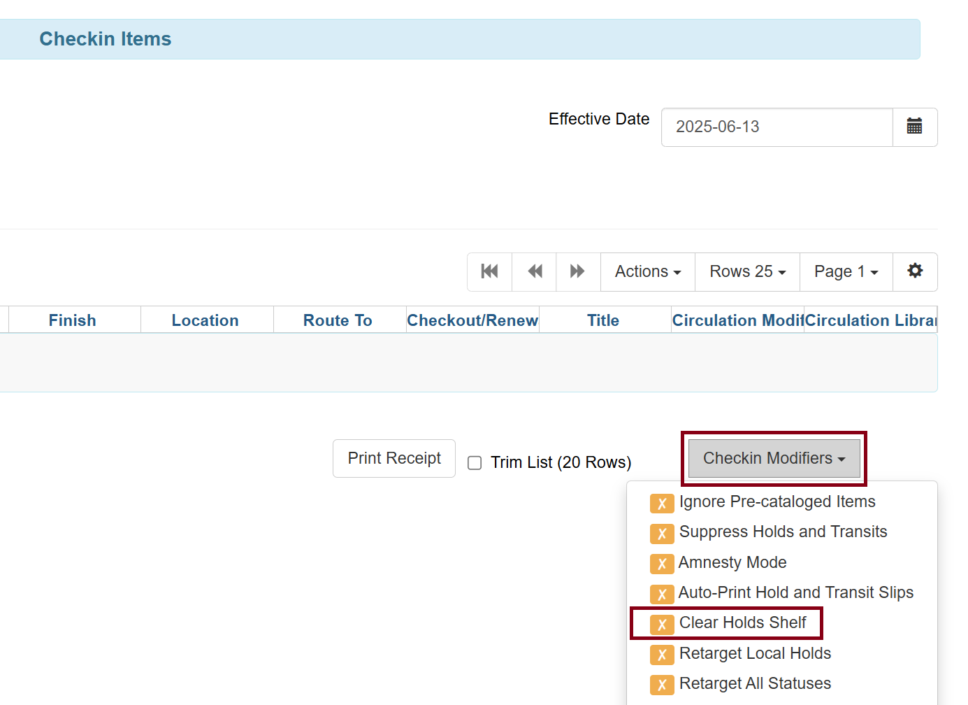 clear holds shelf modifier