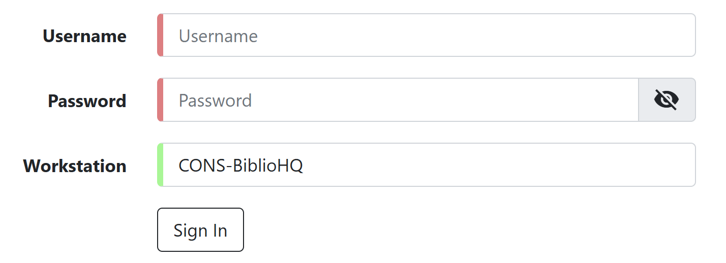 evergreen login screen