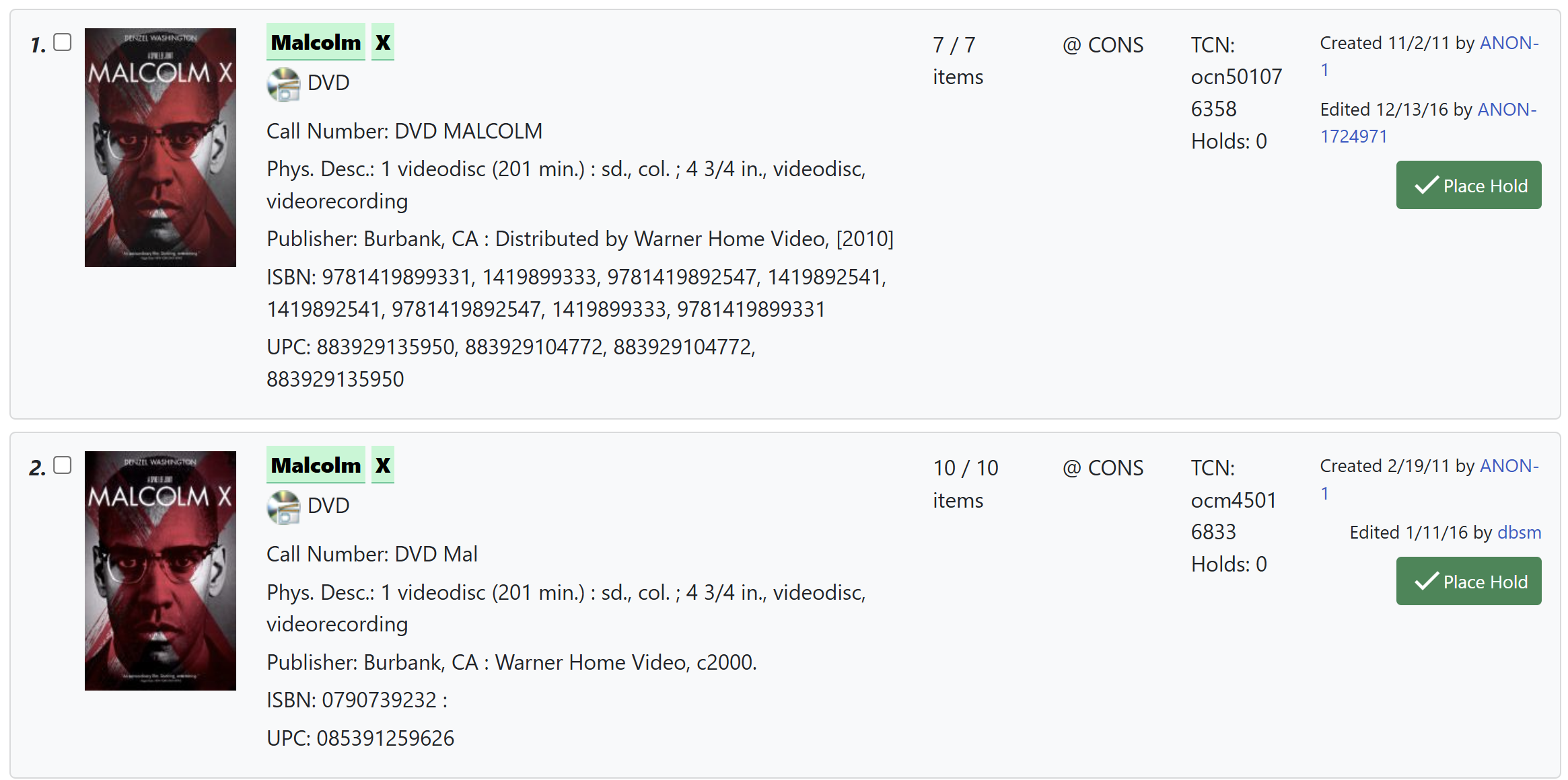 Searching for Alternative Records