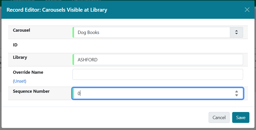 carousel visible form