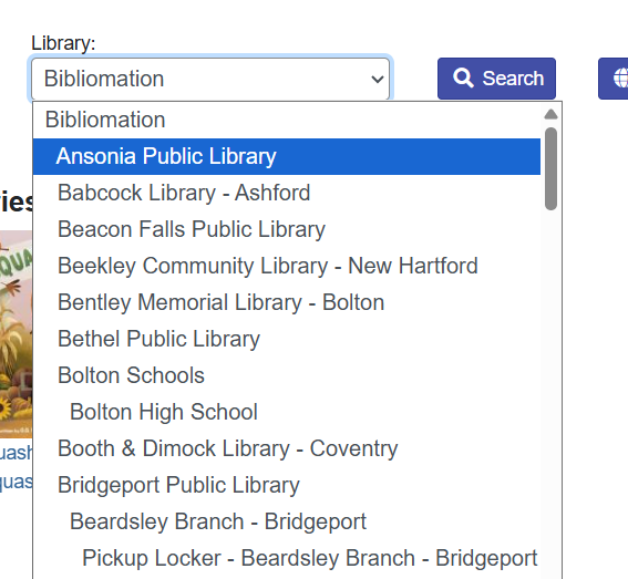 library selector