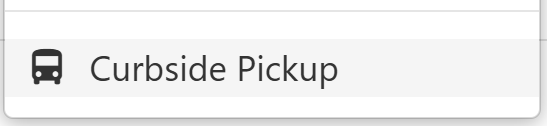 curbside menu item