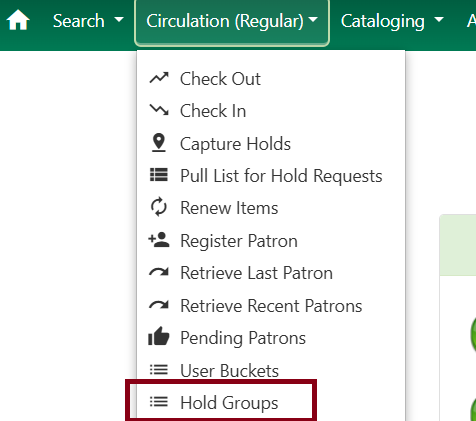 hold groups option