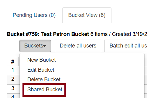 share bucket option