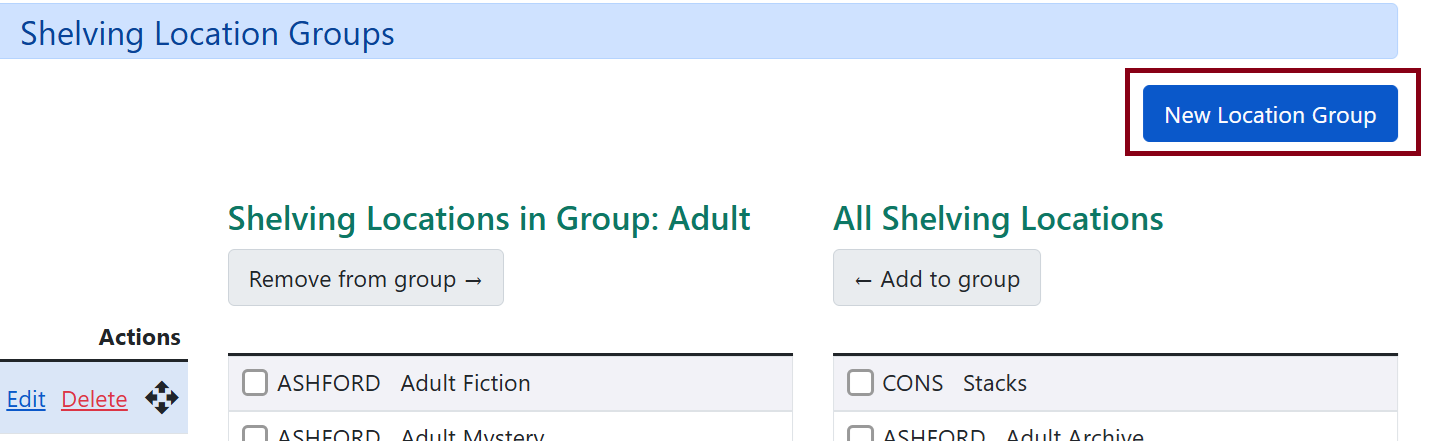 new location group button