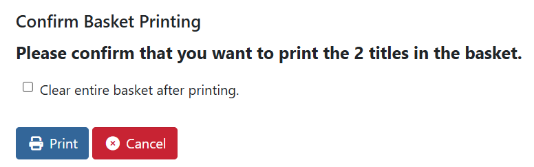 confirm print basket