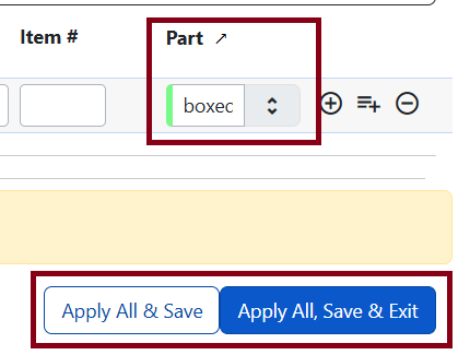 part included save