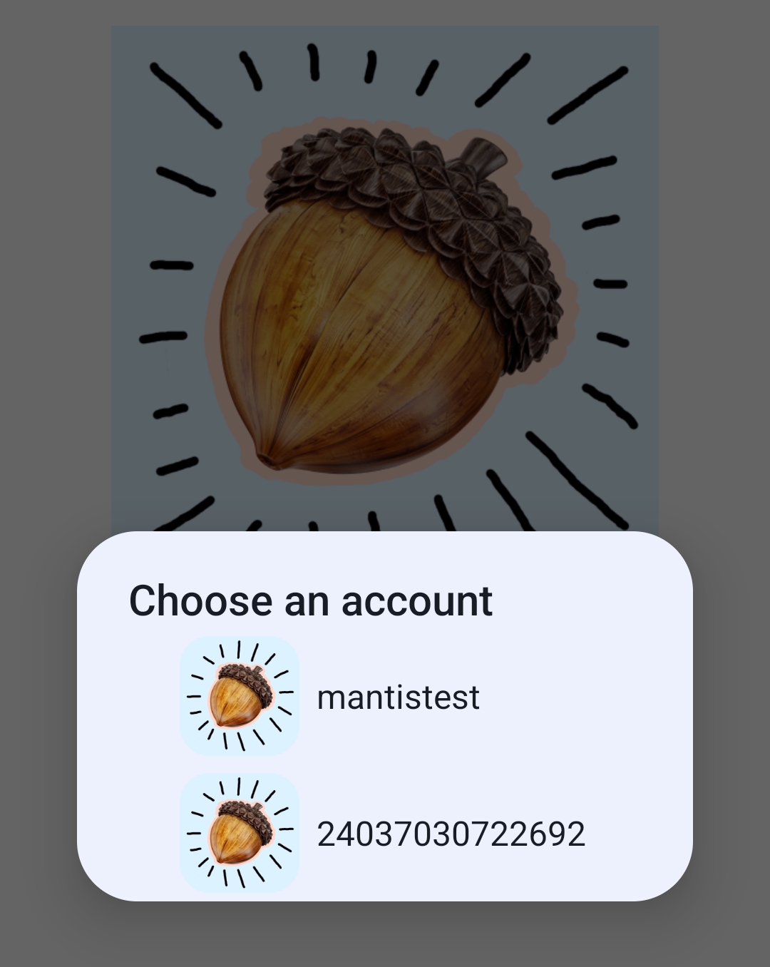 choose an account