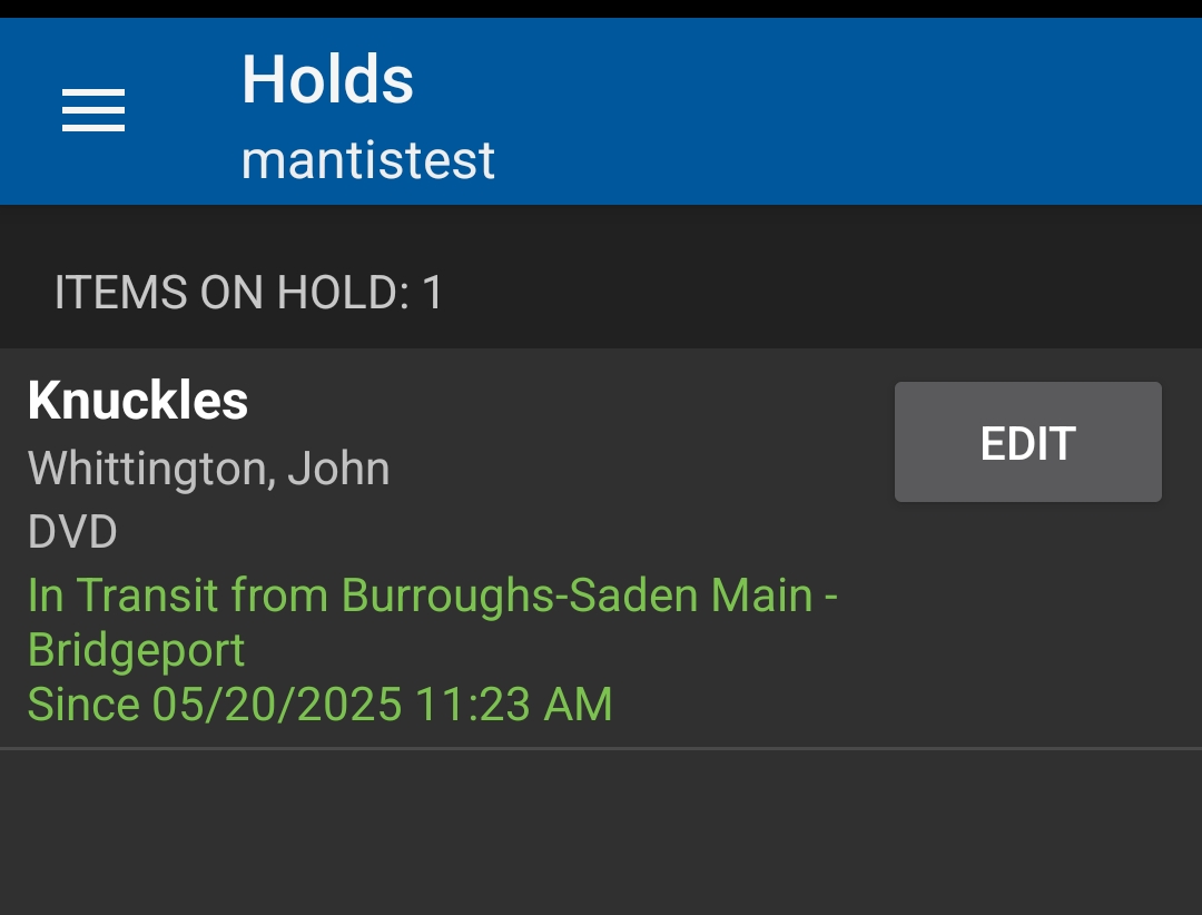 holds screen