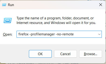 firefox run command