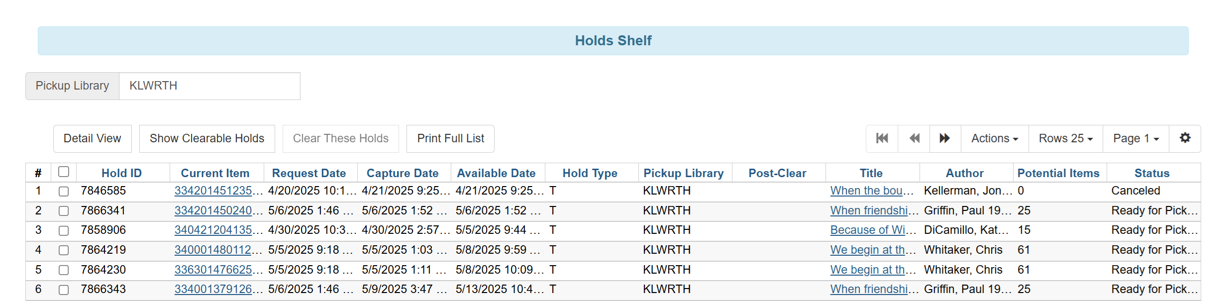 holds shelf intro