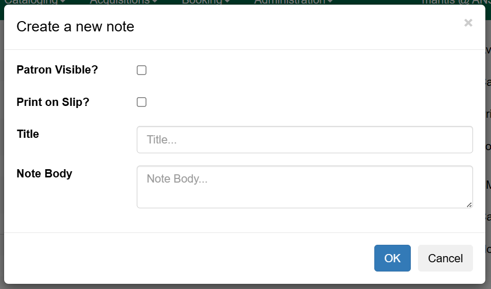 create new note