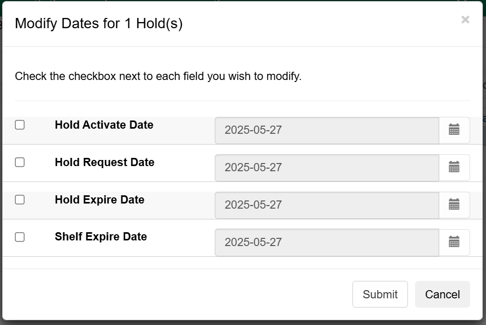 modify dates