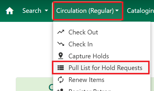 pull list header