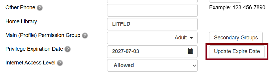 update expire