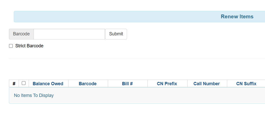 renew items field