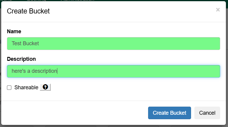 create bucket