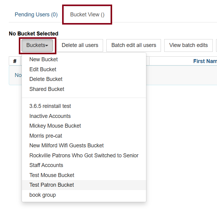 select bucket