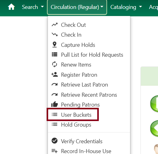 user buckets option
