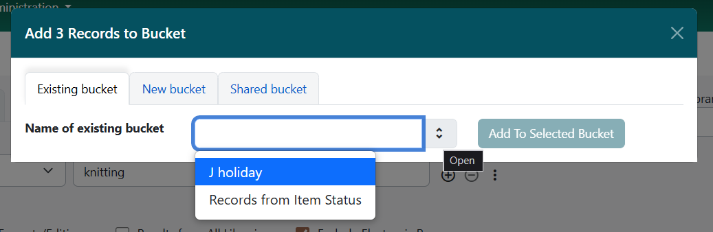 add bucket existing