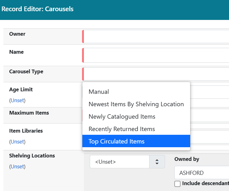 carousel type