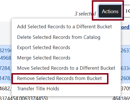 remove from bucket