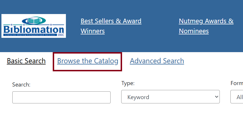 browse catalog link