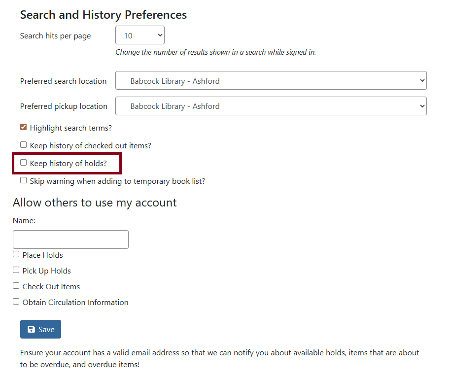 enroll history