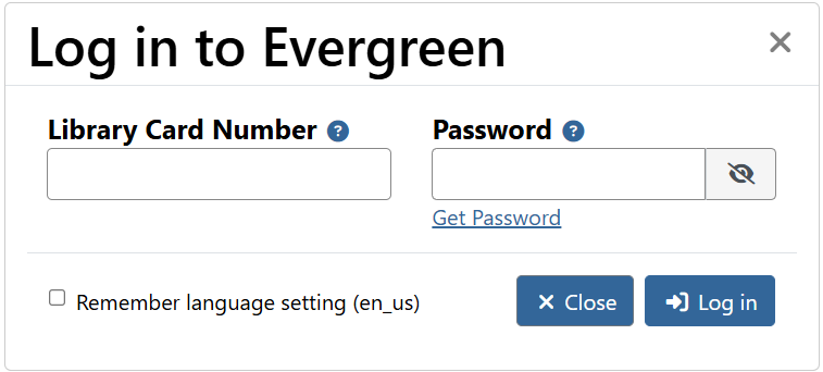 login modal