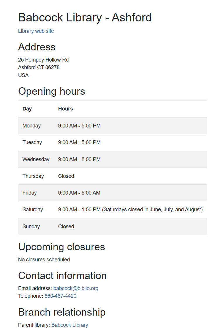 library info