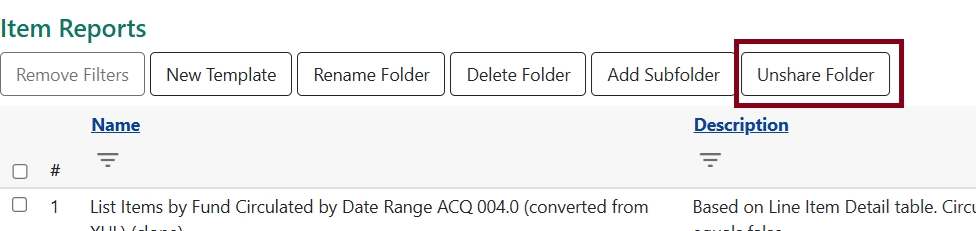 unshare button