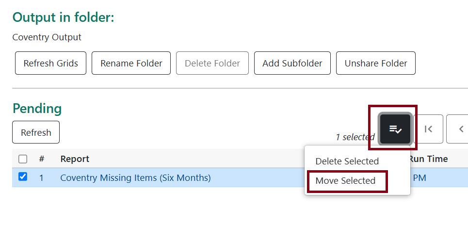 move selected