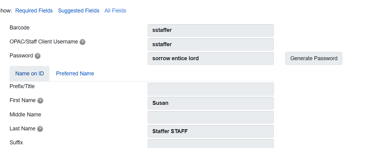 create staff example 1